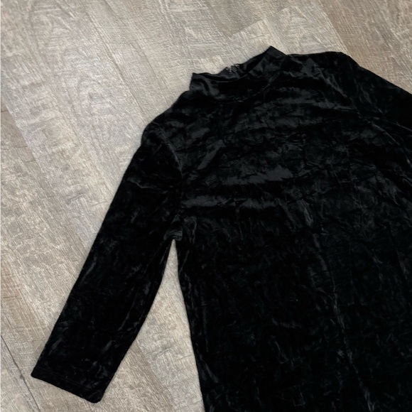 Black Velvet Swing Dress Simply Vera Wang Sz XS - Picture 6 of 13